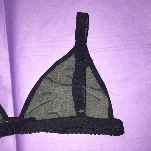 🖤🆕House of Widow Unlined Silver Velvet Bra🖤 - Picture 13 of 14